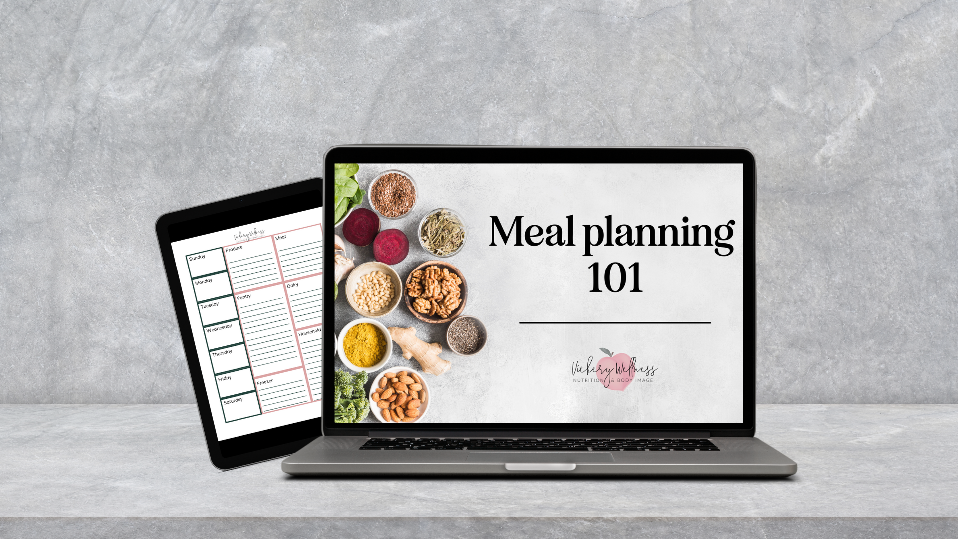 Meal Planning 101 Presentation Slides + Worksheets for Canva